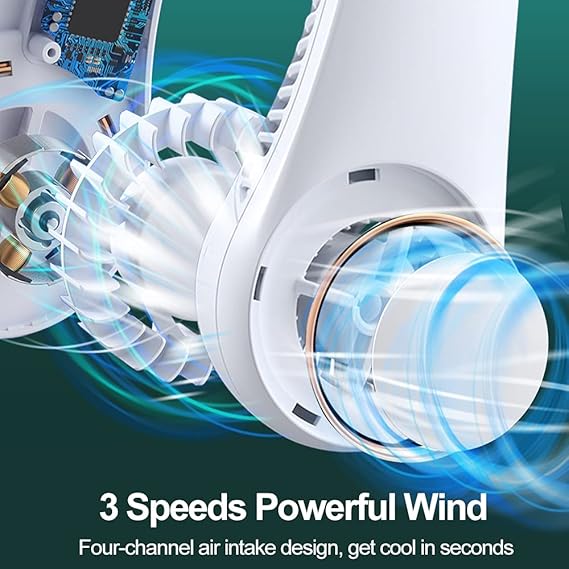 portable neck fan hands free cooling