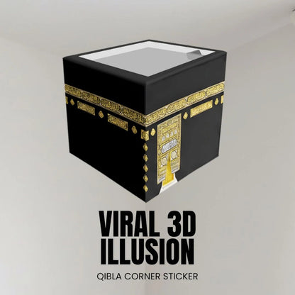 kaaba 3d wall corner sticker illusion
