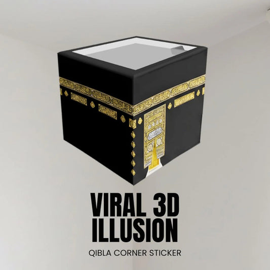 kaaba 3d wall corner sticker illusion