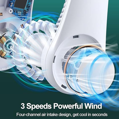 portable neck fan hands free cooling